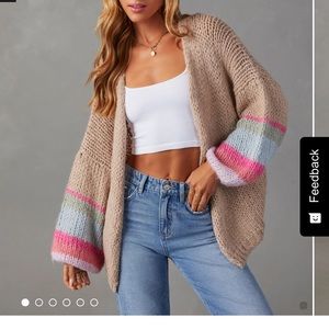 Isley Oversized Striped Cardigan